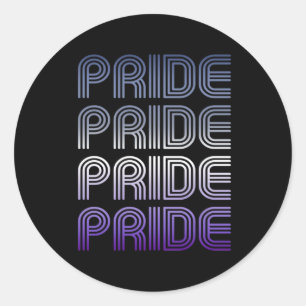 Butch Retro Pride Runder Aufkleber