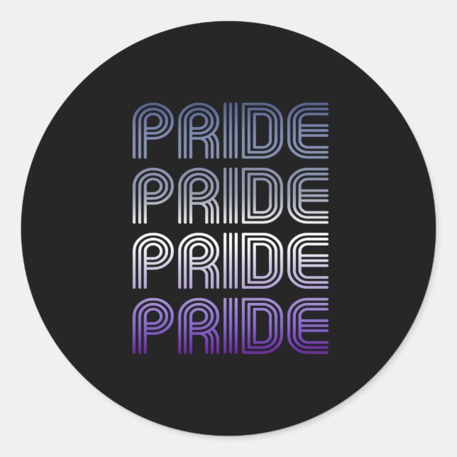 Butch Retro Pride Runder Aufkleber (Vorderseite)