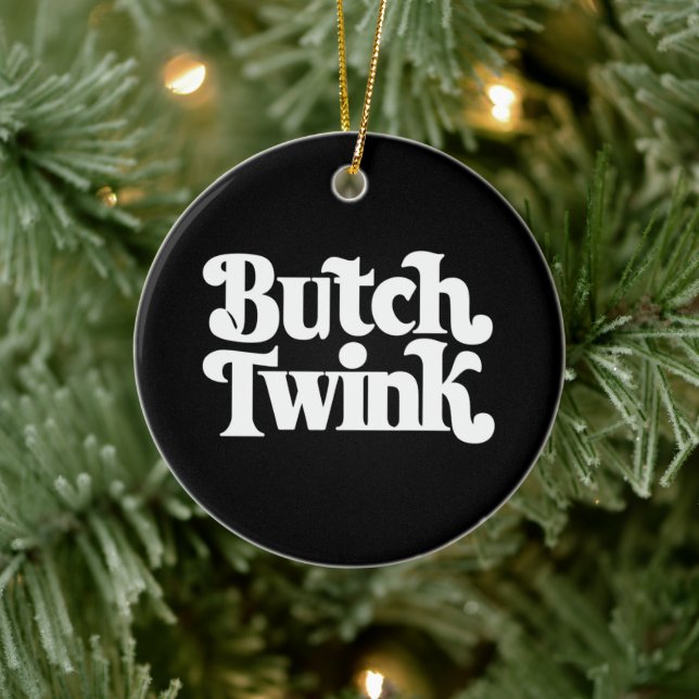 Butch Twink LGBTQ Monat Keramik Ornament (Baum)