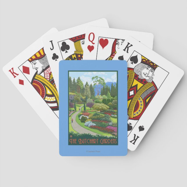 Butchart Gärten - Brentwood Bucht Spielkarten (Rückseite)