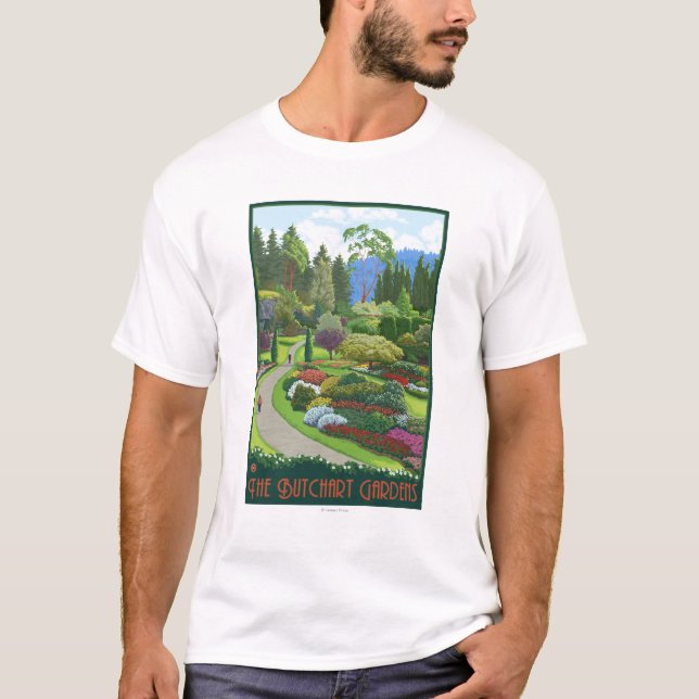 Butchart Gärten - Brentwood Bucht T-Shirt (Vorderseite)