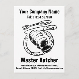 Butcher-Design zum Personalisieren. Master Butcher Postkarte