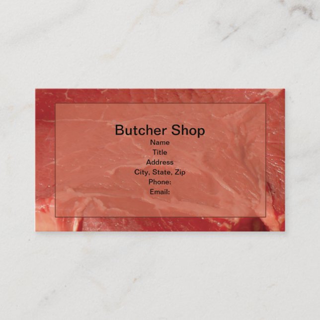 Butcher-Shop-Visitenkarten Visitenkarte (Vorderseite)