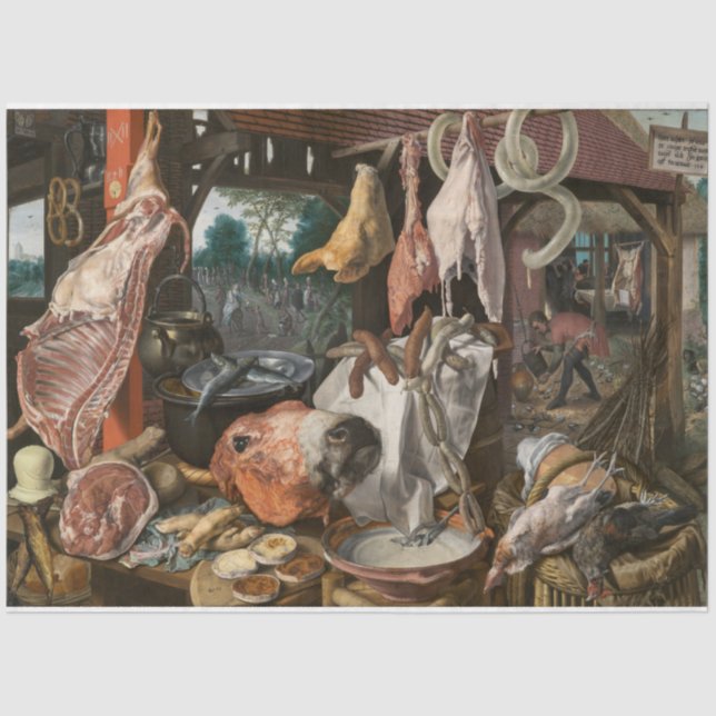 Butcher-Stall (von Pieter Aertsen) Seidenpapier (Vorderseite)
