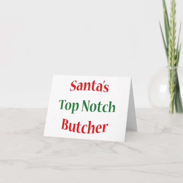 Butcher Top Notch Feiertagskarte (Vorderseite)
