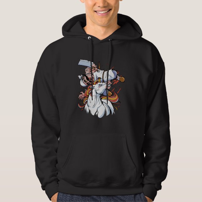 Butcher Unicorn Horse Hoodie (Vorderseite)