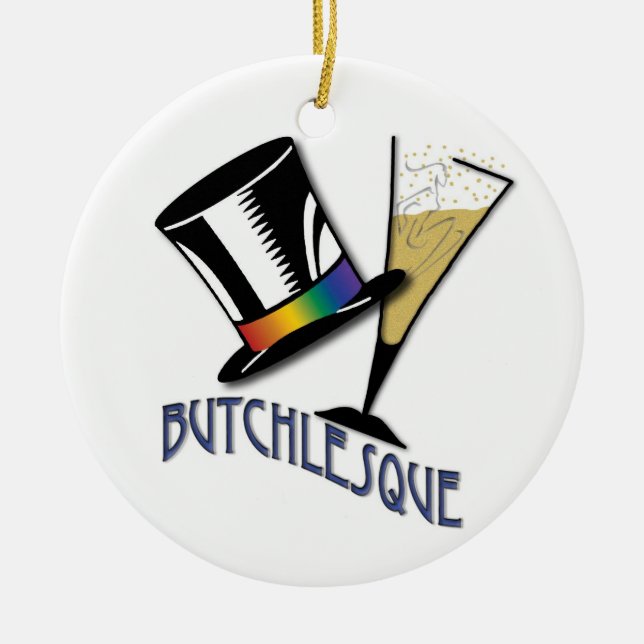 Butchlesque Andenken-Verzierung Keramikornament (Vorne)