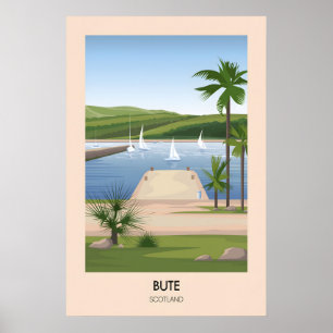Bute Schottland Reiseplakat Poster
