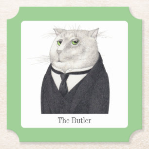 BUTLER CAT Ticketpapier Untersetzer + Text