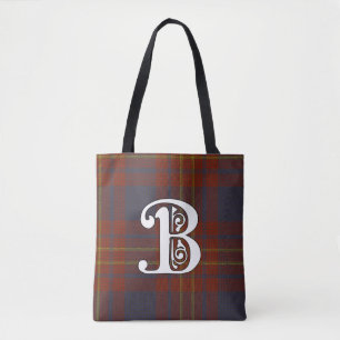 Butler-Clantartan-Monogramm Tasche