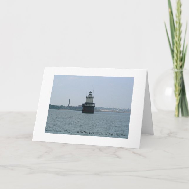 Butler-Ebene-Leuchtturm, New-Bedford Gruß-Karte Karte (Vorderseite)
