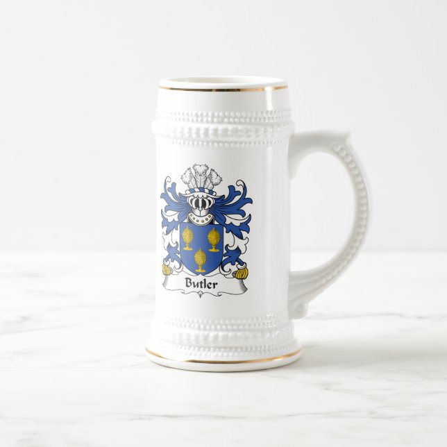 Butler-Familienwappen Bierglas (Rechts)
