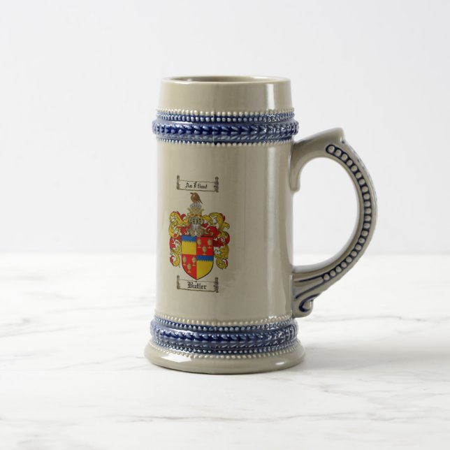 BUTLER-FAMILIENWAPPEN - BUTLER-WAPPEN BIERGLAS (Rechts)