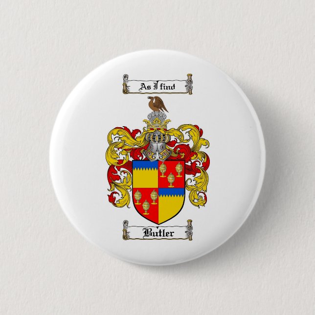 BUTLER-FAMILIENWAPPEN - BUTLER-WAPPEN BUTTON (Vorderseite)