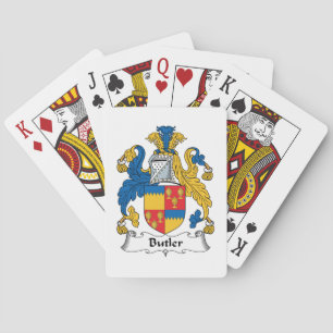 Butler-Familienwappen Spielkarten