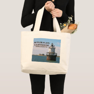 Butler Flats Leuchtturm, Massachusetts Tote Bag Jumbo Stoffbeutel