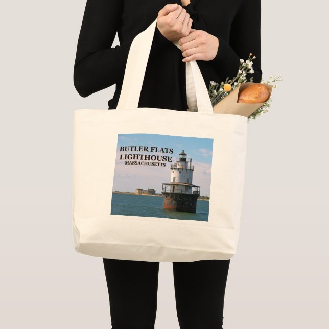 Butler Flats Leuchtturm, Massachusetts Tote Bag Jumbo Stoffbeutel (Vorderseite (Produkt))