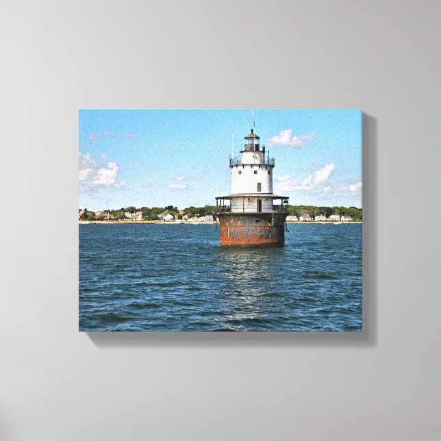 Butler Flats Lighthouse, MA Wrapped Canvas Leinwanddruck (Vorderseite)