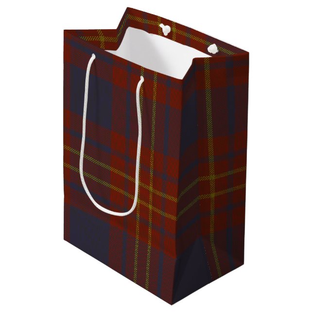 Butler Tartan Mittlere Geschenktüte (Vorderseite Schrägansicht)