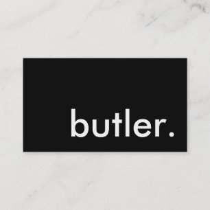 Butler. Visitenkarte
