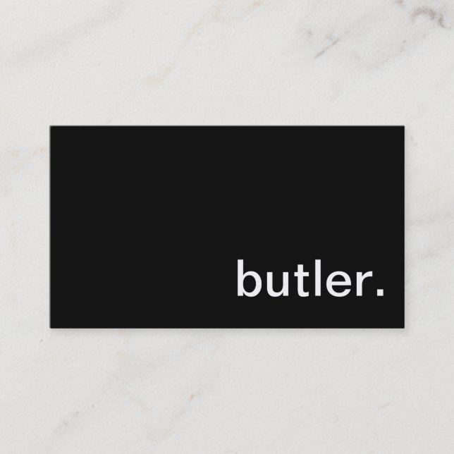Butler-Visitenkarte Visitenkarte (Vorderseite)
