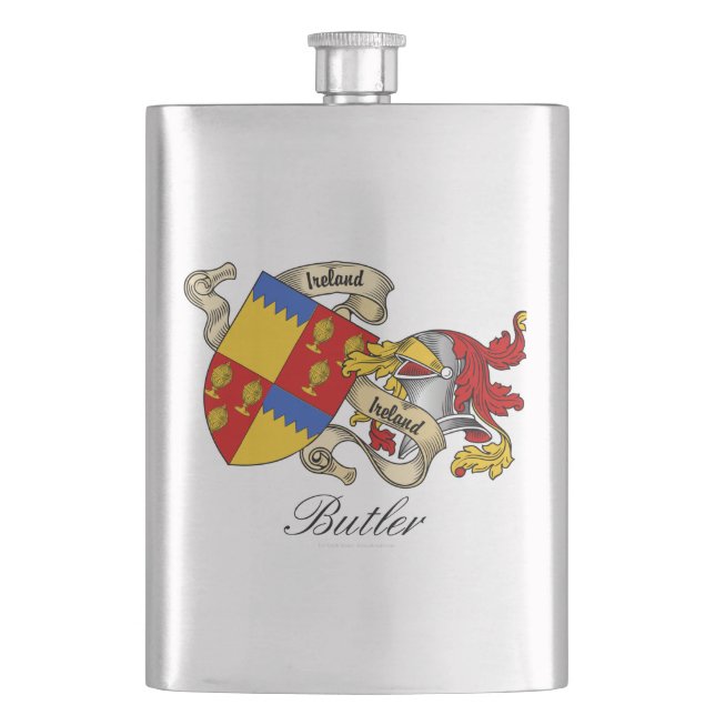 Butler-Wappen Flachmann (Vorderseite)
