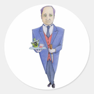 Butlerkleber Runder Aufkleber
