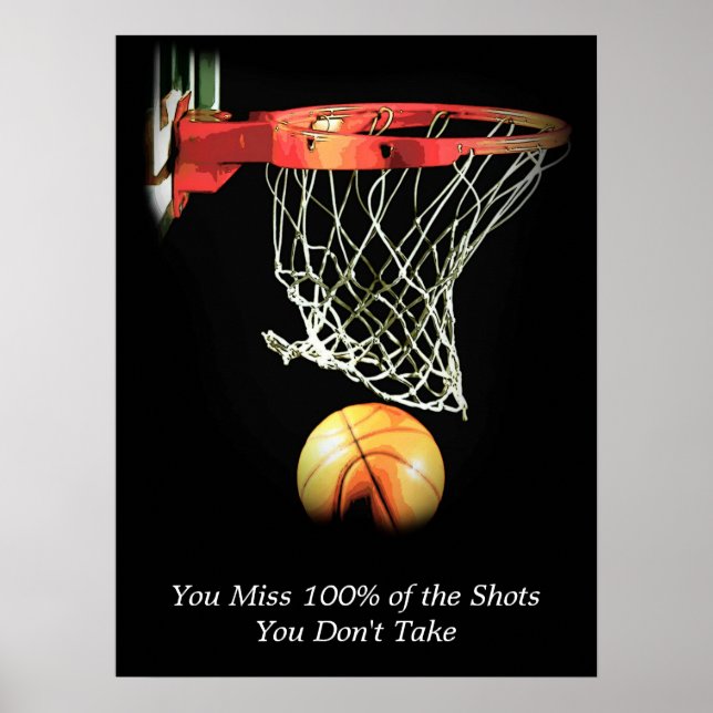 Buts Citation Motivationnelle Poster de basket-bal (Devant)