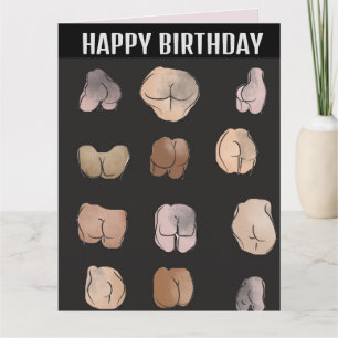 BUTT MAN FUNNY AMI BIRTHDAYHIM Carte de voeux