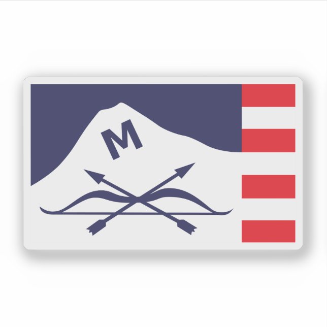 Butte-Flagge, Montana Aufkleber (Vorderseite)