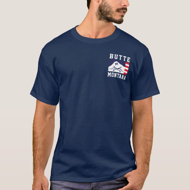 Butte-Flagge, Montana T-Shirt (Vorderseite)