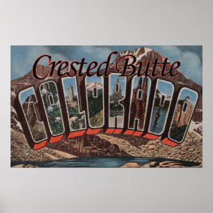 Butte mit Haube, Colorado - große Buchstabe-Szenen Poster