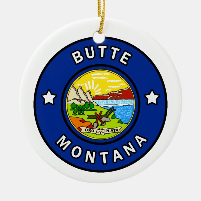 Butte Montana Keramik Ornament (Vorne)
