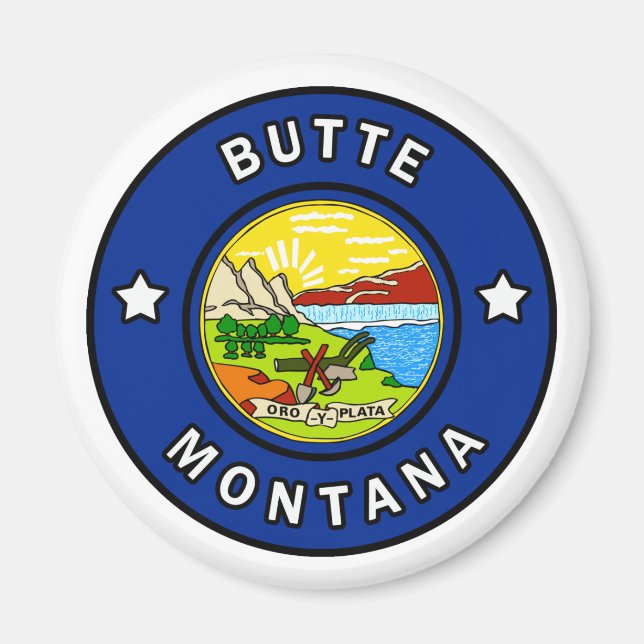 Butte Montana Magnet (Vorne)