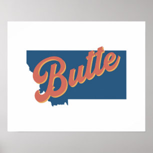 Butte, Montana Staatsdruck Poster