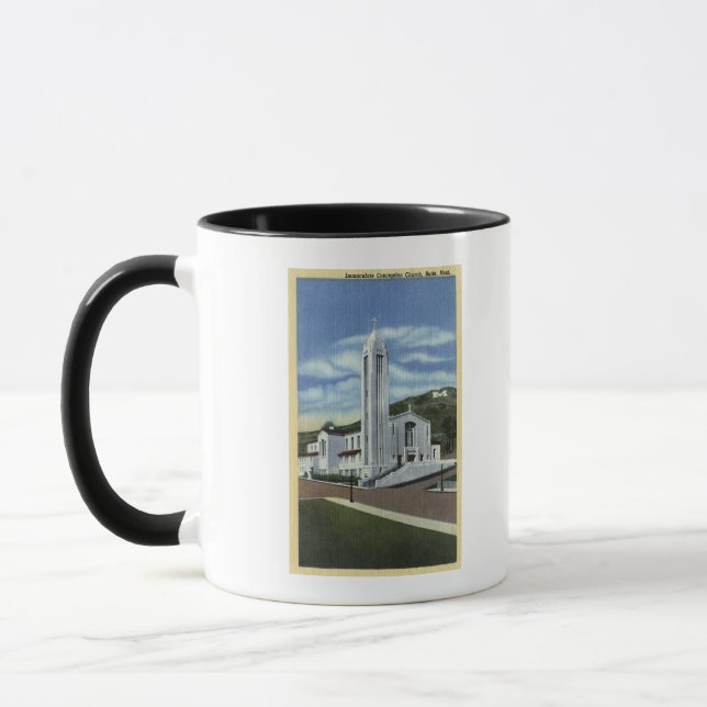 Butte, Montana - Unbefleckte Empfängniskirche Tasse (Links)