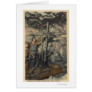 Butte, Montana - Untergrund-Bohrung im Kupfer