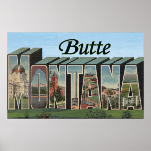Butte, MontanaLarge Buchstabe ScenesButte, M.Ü. 2 Poster