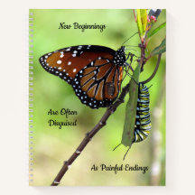 Butteffy / Raupe Quote Spiral Notebook