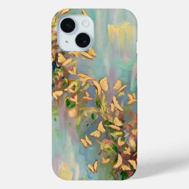 Buttefliegen im hellblauen Hintergrund Case-Mate iPhone Hülle (Rückseite)