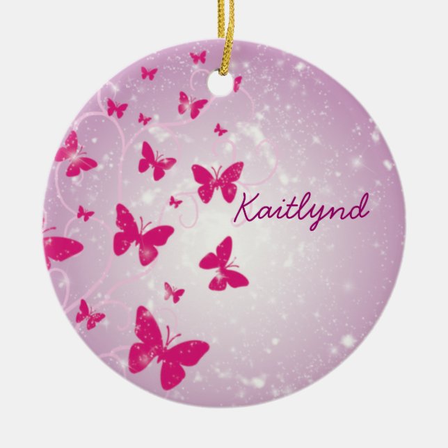 Buttefly Fantasie-Verzierung Keramik Ornament (Vorne)