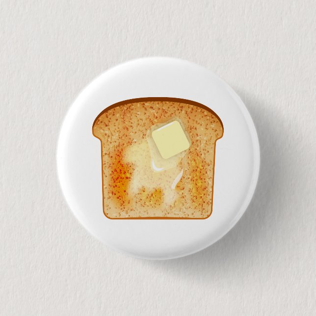 Butter auf Toast Button (Vorderseite)