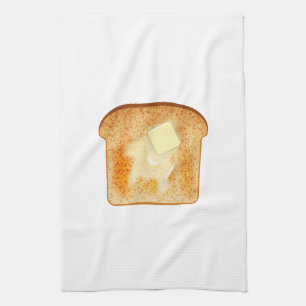 Butter auf Toast Küchentuch