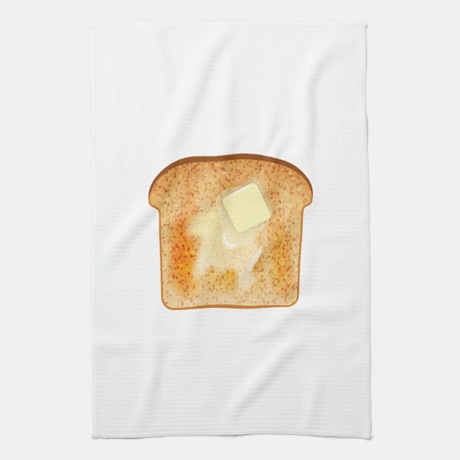 Butter auf Toast Küchentuch (Vertikal)