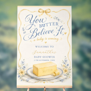 Butter Baby Shower Willkommens-Acrylschild Acrylschild