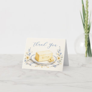 Butter Believe It Butter Baby Shower Dankeskarte