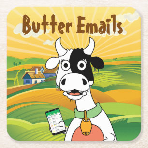 Butter Emails politischen Humor Rechteckiger Pappuntersetzer