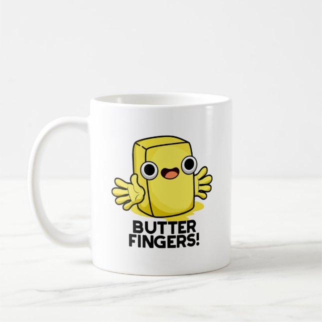 Butter Fingers Funny Butter Food Puff Kaffeetasse (Links)