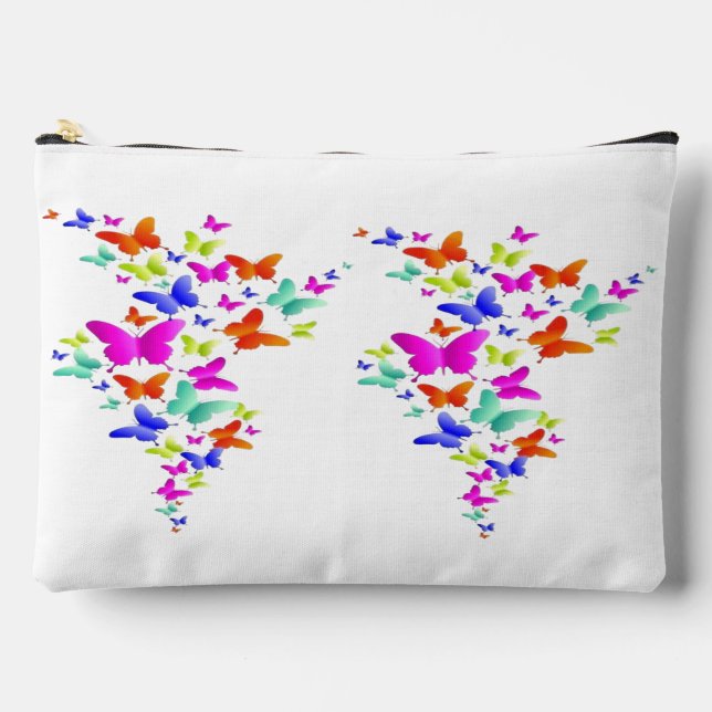 Butter Fly Art Design Zubehörtasche (Vorderseite)