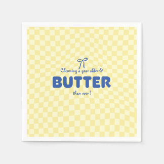 Butter-Geburtstag "Ein Jahr älter wird gerührt" Serviette